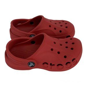 CROCS Baya Red Clog Sandals Little Kids Unisex Sz. 11c Waterproof